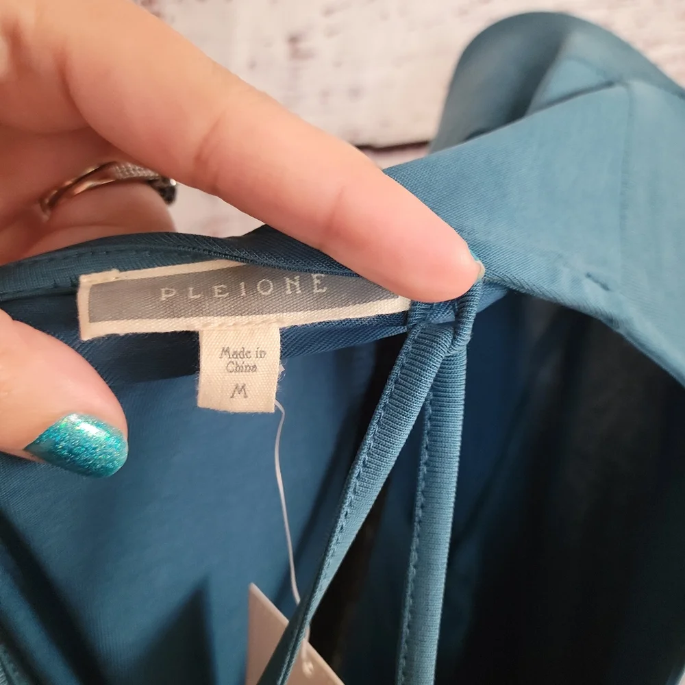 Pleione M NWTS Teal Shift Dress